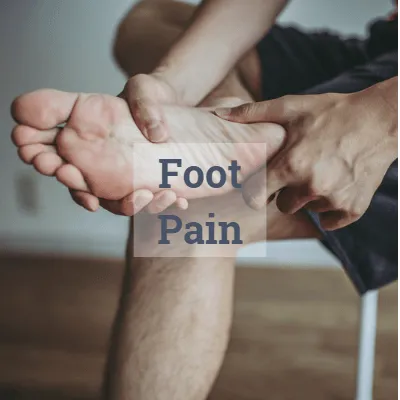 man with foot pain being treated to allow them to carry on running and get out of bed pain free